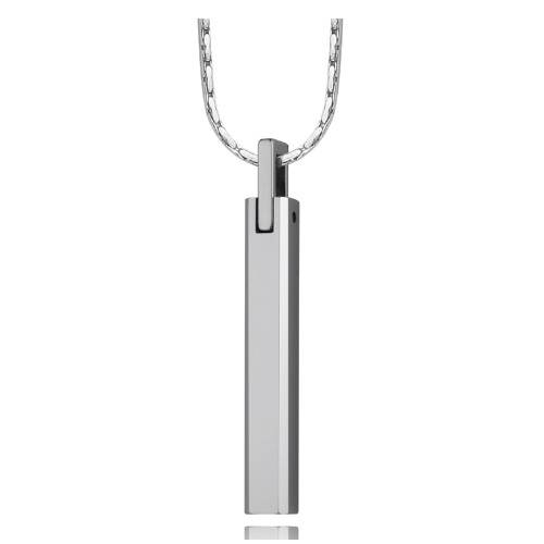 Vertical Bar Tungsten Pendant Stainless Steel Necklace - One Stop Retailer